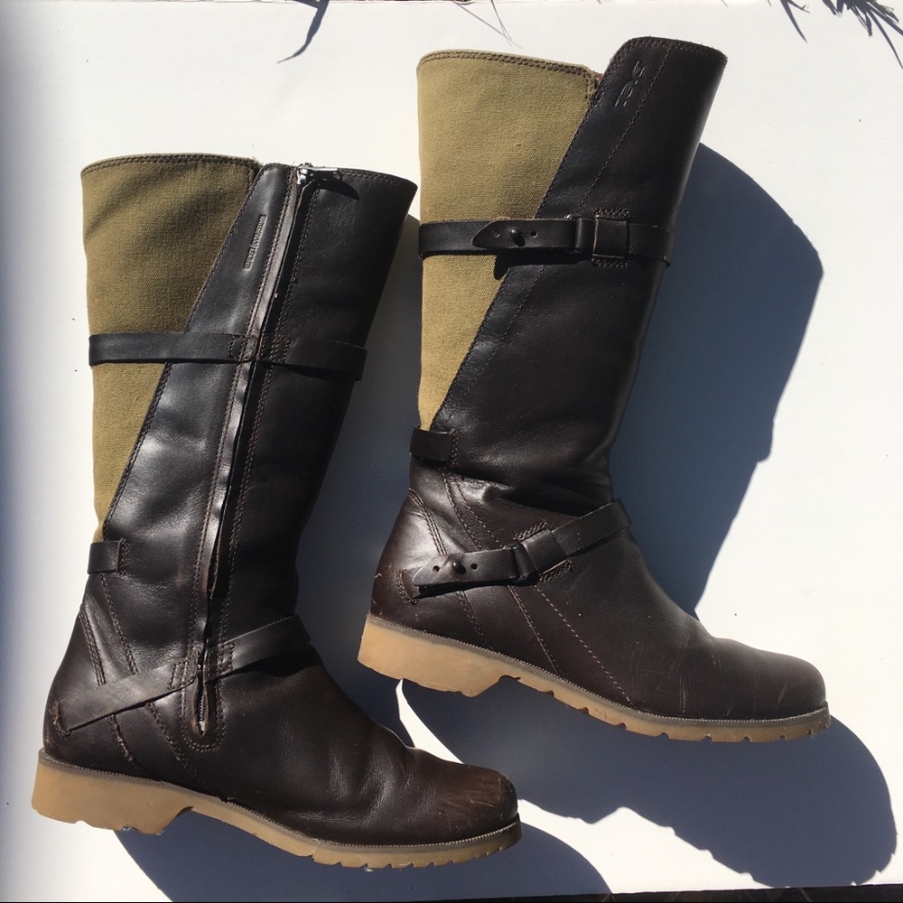 Teva Waterproof Leather Boots De La Vina Tall